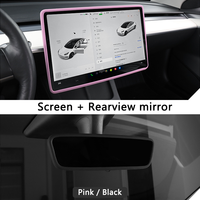 Silicone protective cover for the central control display screen of Tesla Model 3/Y/Highland