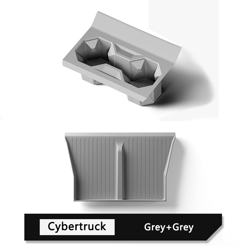 Suitable for 2023-2024 Tesla Cybertruck Central Control Silicone Wireless Charging Pad with Cup Holder