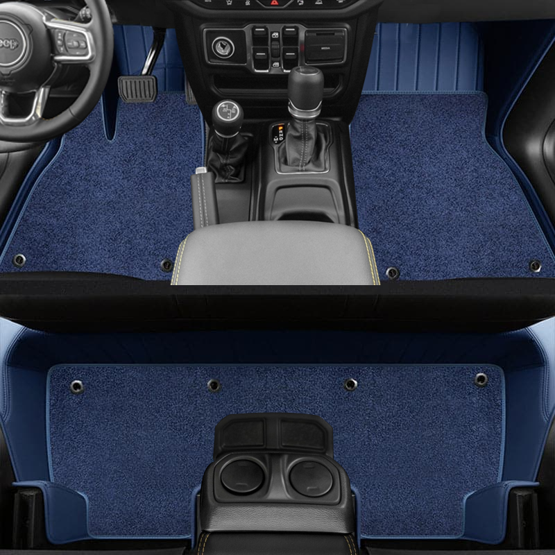 Special for Jeep Wrangler(2018-2024) and Wrangler JK(2013-2017) Floor Mat Fully Surrounded By All-Weather Floor Mat