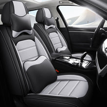 Load image into Gallery viewer, Delicate Leather Car Seat Covers Full Set, Custom For Your Cars, Waterproof Leather Front Rear Seat Automotive Protection Cushions, Car Accessories