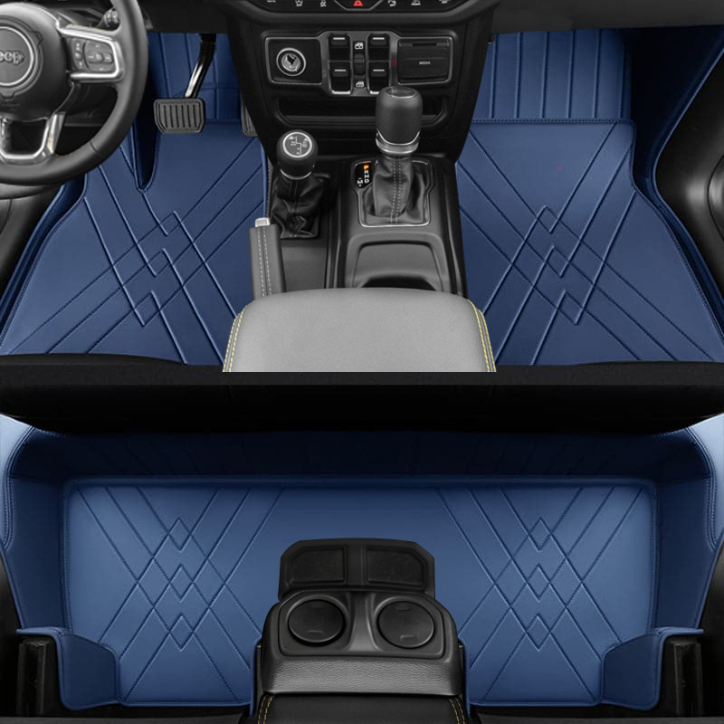 Special for Jeep Wrangler(2018-2024) and Wrangler JK(2013-2017) Floor Mat Fully Surrounded By All-Weather Floor Mat