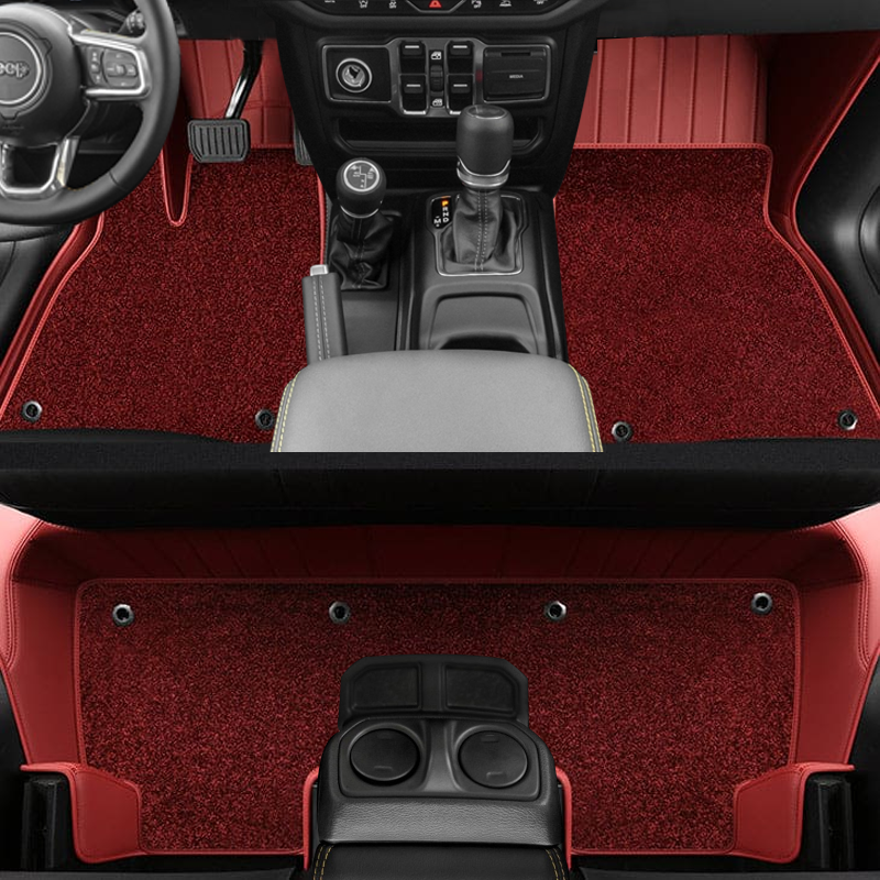 Special for Jeep Wrangler(2018-2024) and Wrangler JK(2013-2017) Floor Mat Fully Surrounded By All-Weather Floor Mat