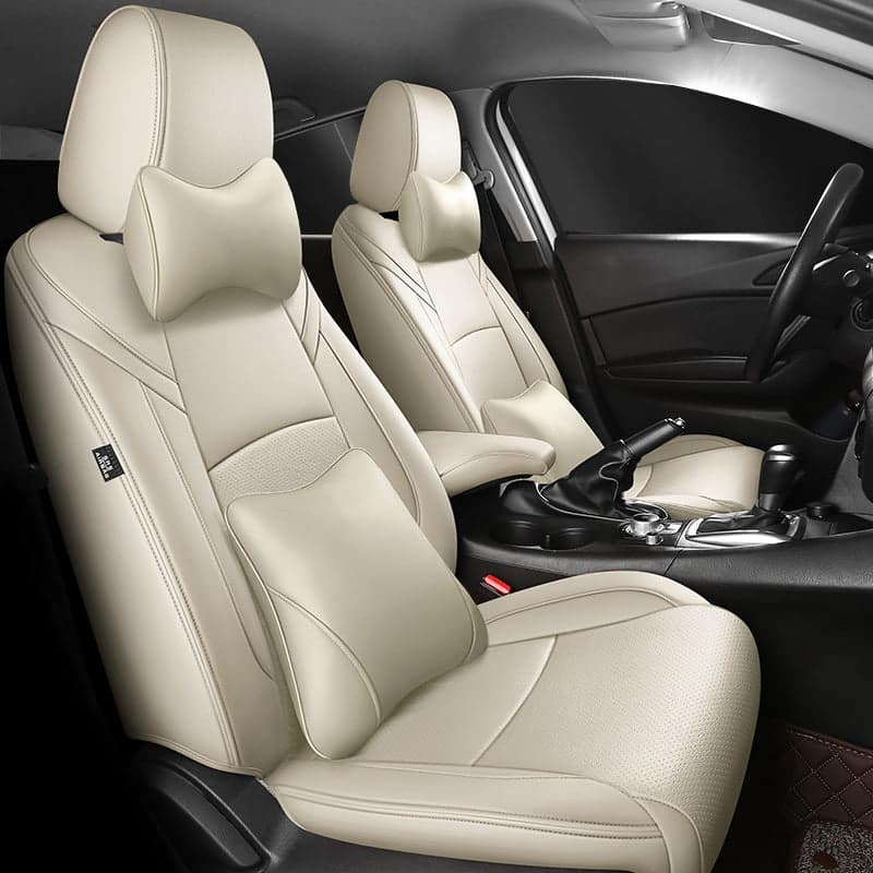 Leather Car Seat Cover Full Set Fit For Mazda 3 (2014-2024)