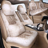 Amancarport Winter Plush Car Seat Cover 5-Piece Complete Set， Include Front & Rear Seat Cover