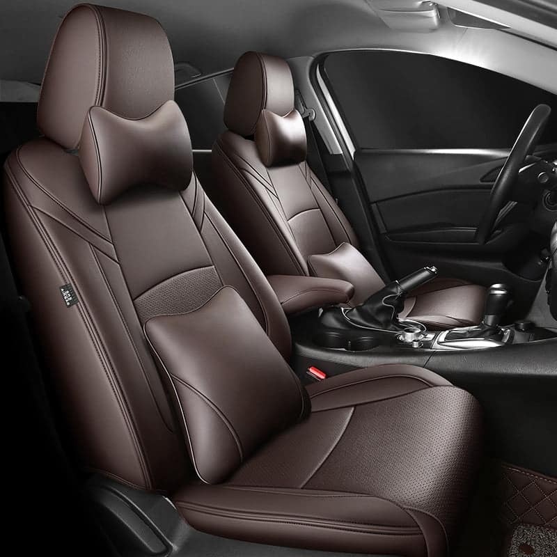 Leather Car Seat Cover Full Set Fit For Mazda 3 (2014-2024)