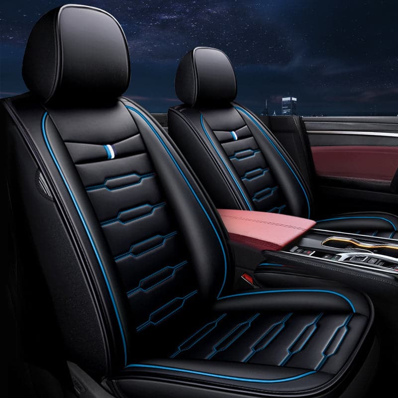 Luxury PU Leather Car Seat Covers Full Set, Non-Slip Seat Cover Protectors, Seat Covers for Car Interior