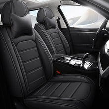 Load image into Gallery viewer, Delicate Leather Car Seat Covers Full Set, Custom For Your Cars, Waterproof Leather Front Rear Seat Automotive Protection Cushions, Car Accessories