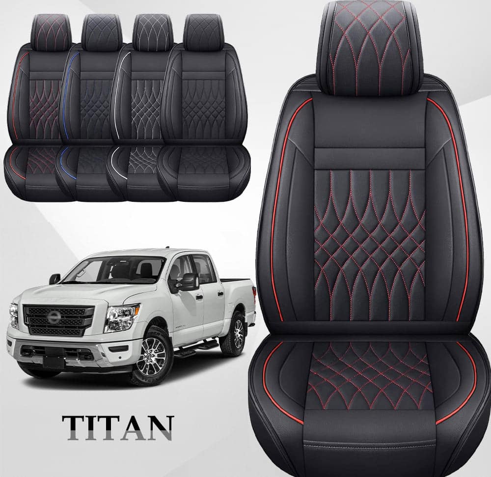 Custom Fit Car Seat Covers Full Set for Nissan Titan(2017-2024)