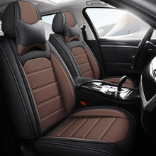 Load image into Gallery viewer, Delicate Leather Car Seat Covers Full Set, Custom For Your Cars, Waterproof Leather Front Rear Seat Automotive Protection Cushions, Car Accessories