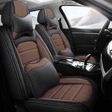 Load image into Gallery viewer, Delicate Leather Car Seat Covers Full Set, Custom For Your Cars, Waterproof Leather Front Rear Seat Automotive Protection Cushions, Car Accessories