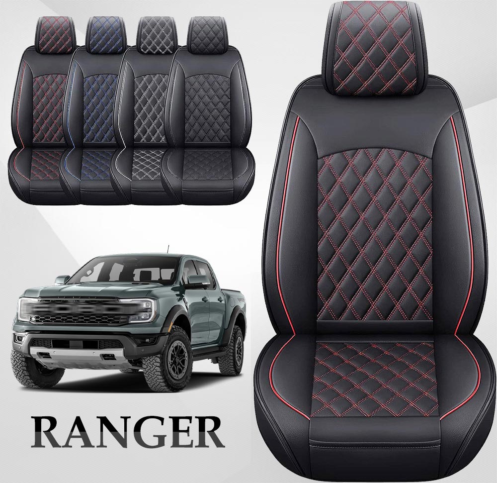 Amancarport Custom Fit Car Seat Covers Full Set For Ford Ranger (2019-2024)