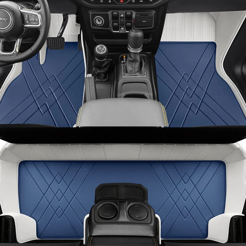 Special for Jeep Wrangler(2018-2024) and Wrangler JK(2013-2017) Floor Mat Fully Surrounded By All-Weather Floor Mat