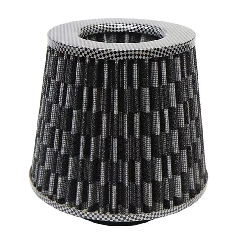 Universal Clamp-On Air Filter, Available in 64mm, 76mm, 89mm, and 100mm Sizes, High Flow Round Tapered Cone, Closed-Top Cool Air Filter Cleaner