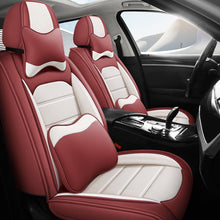 Load image into Gallery viewer, Delicate Leather Car Seat Covers Full Set, Custom For Your Cars, Waterproof Leather Front Rear Seat Automotive Protection Cushions, Car Accessories