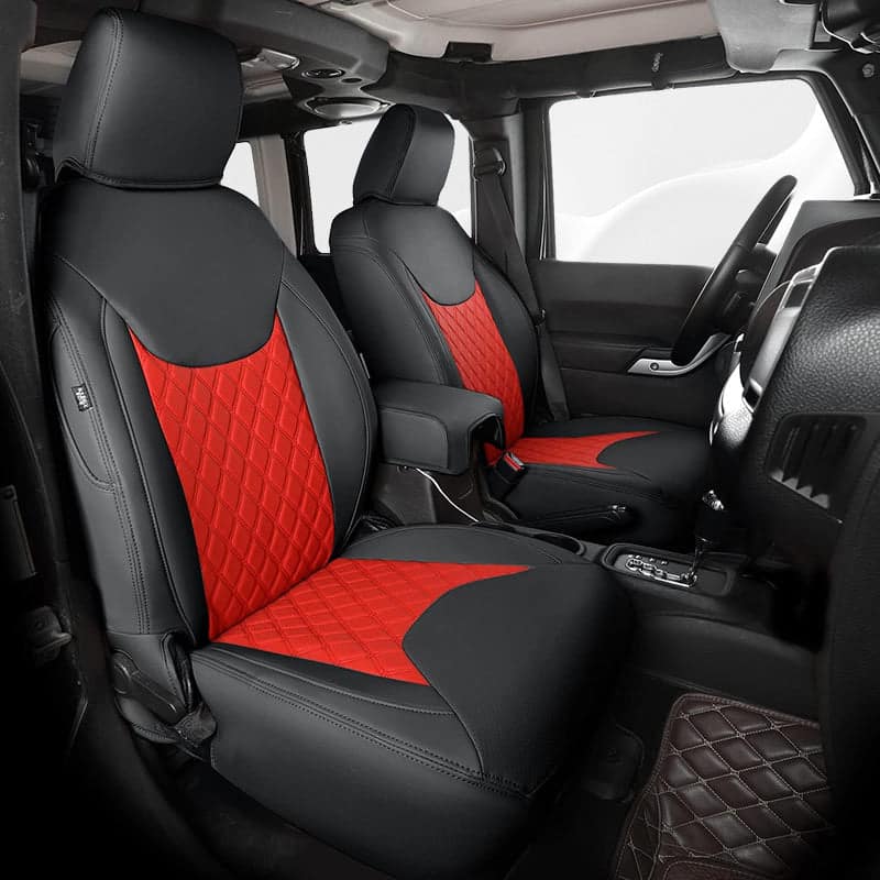 Special Leather Car Seat Covers Full Set for Jeep Wrangler (2007-2024)