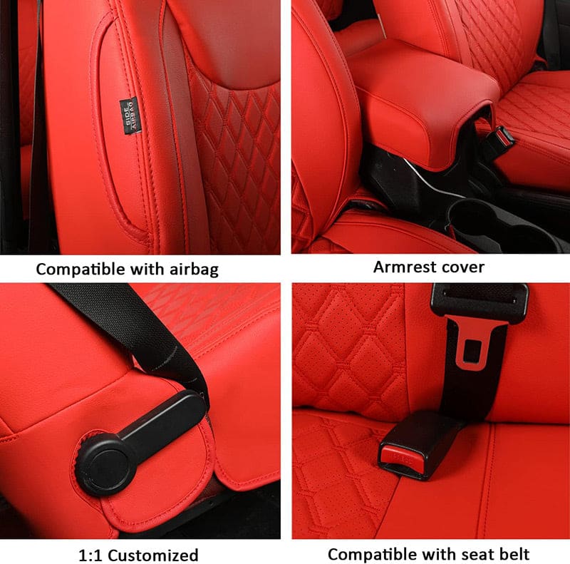 Special Leather Car Seat Covers Full Set for Jeep Wrangler (2007-2024)