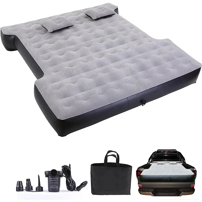 Truck Bed Air Mattress Short Truck Beds Inflatable Air Mattress with Pump, Pillows