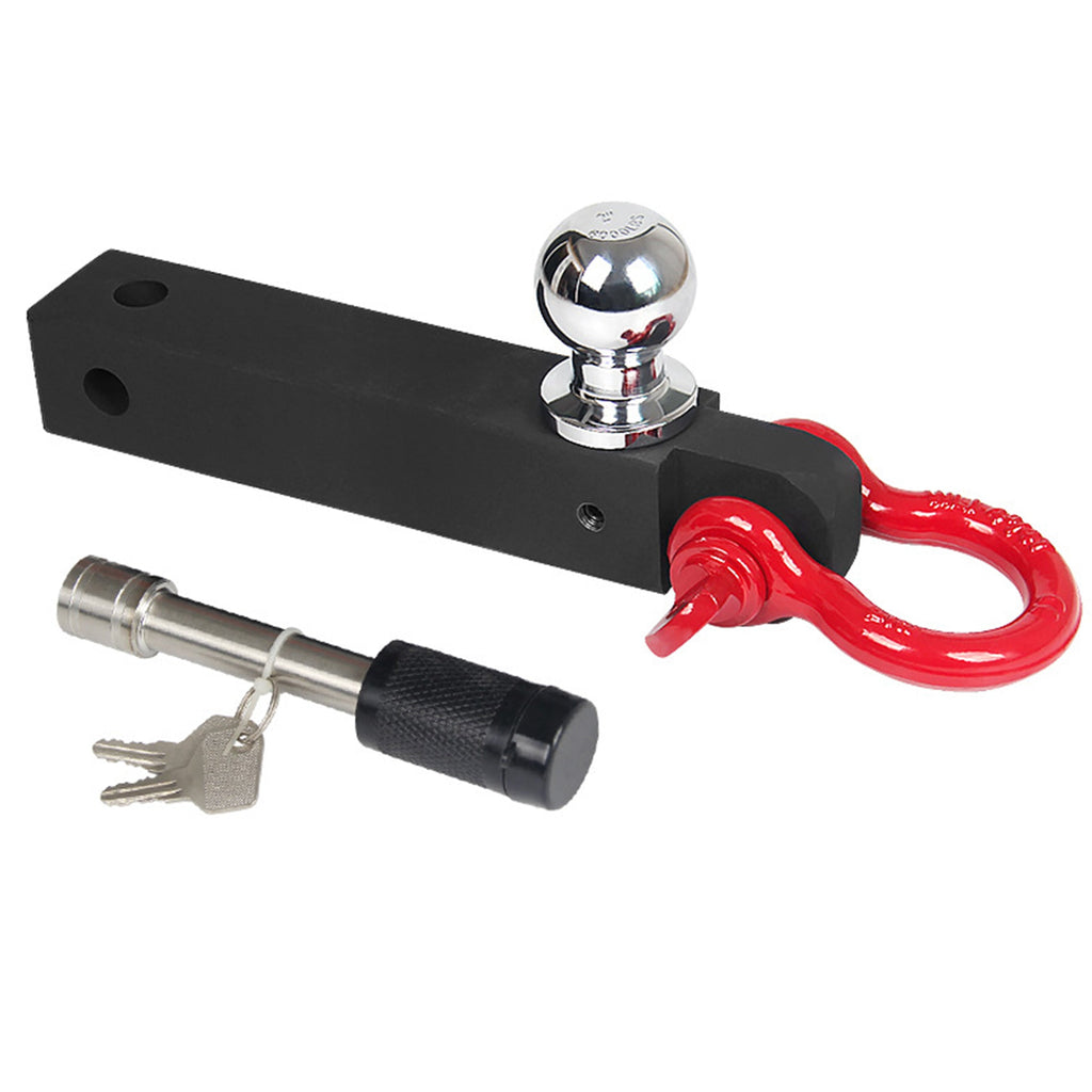 Solid Shank Shackle 13,000 lbs with 5/8" Trailer Hitch Lock ，Hitch Pin Lock