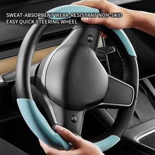 Load image into Gallery viewer, Tesla Model 3 Model Y Suede Steering Wheel Cover (2 Pcs/Set)