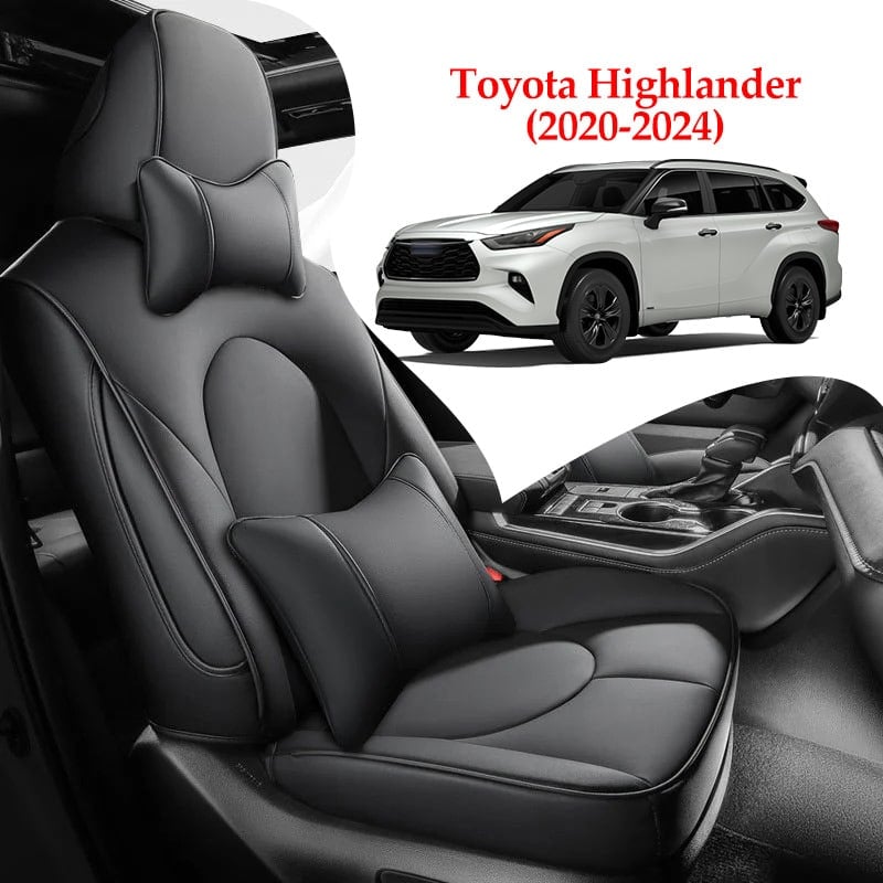 Toyota Highlander(2020-2024) Custom Leather Car Seat Cover Full Set(Not suitable for five-seater version)