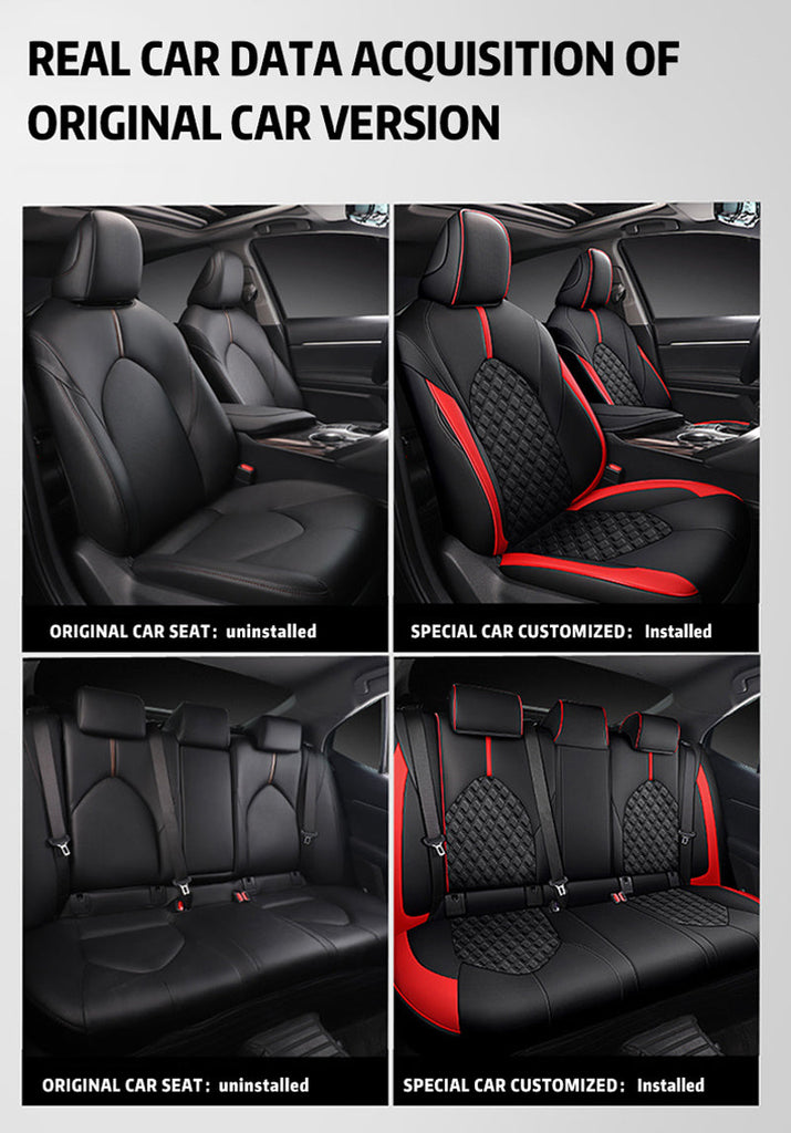 Toyota Camry(2018-2024) Custom Sport Style Leather Car Seat Cover