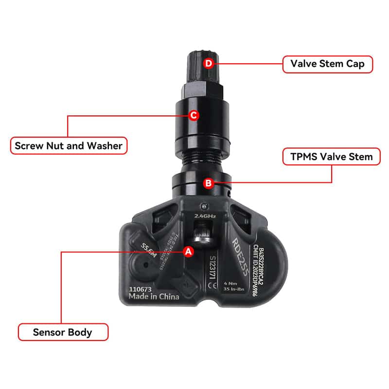 Bluetooth Tire Pressure Monitoring System Sensor Fits with Tesla Model X S 3 Y 2020-2023